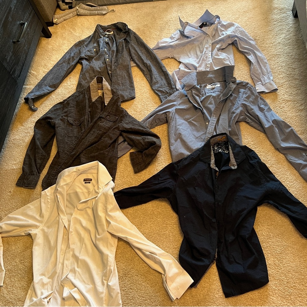 6 men’s dress shirt bundle